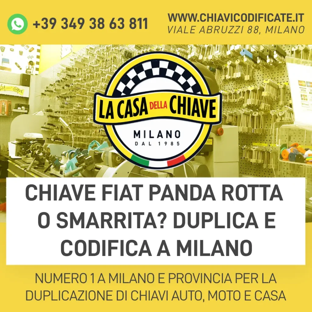 Chiave Fiat Panda Rotta o Smarrita? Duplica e Codifica a Milano