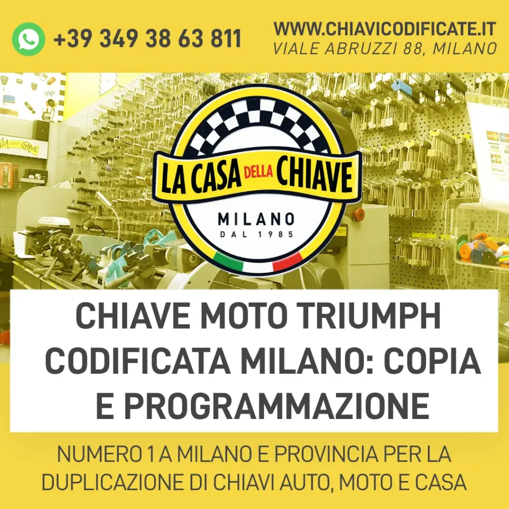 Chiave Moto Triumph Codificata Milano: Copia e Programmazione