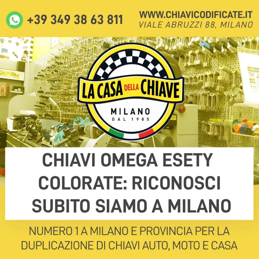 Chiavi Omega ESETY Colorate: Riconosci Subito Siamo a Milano