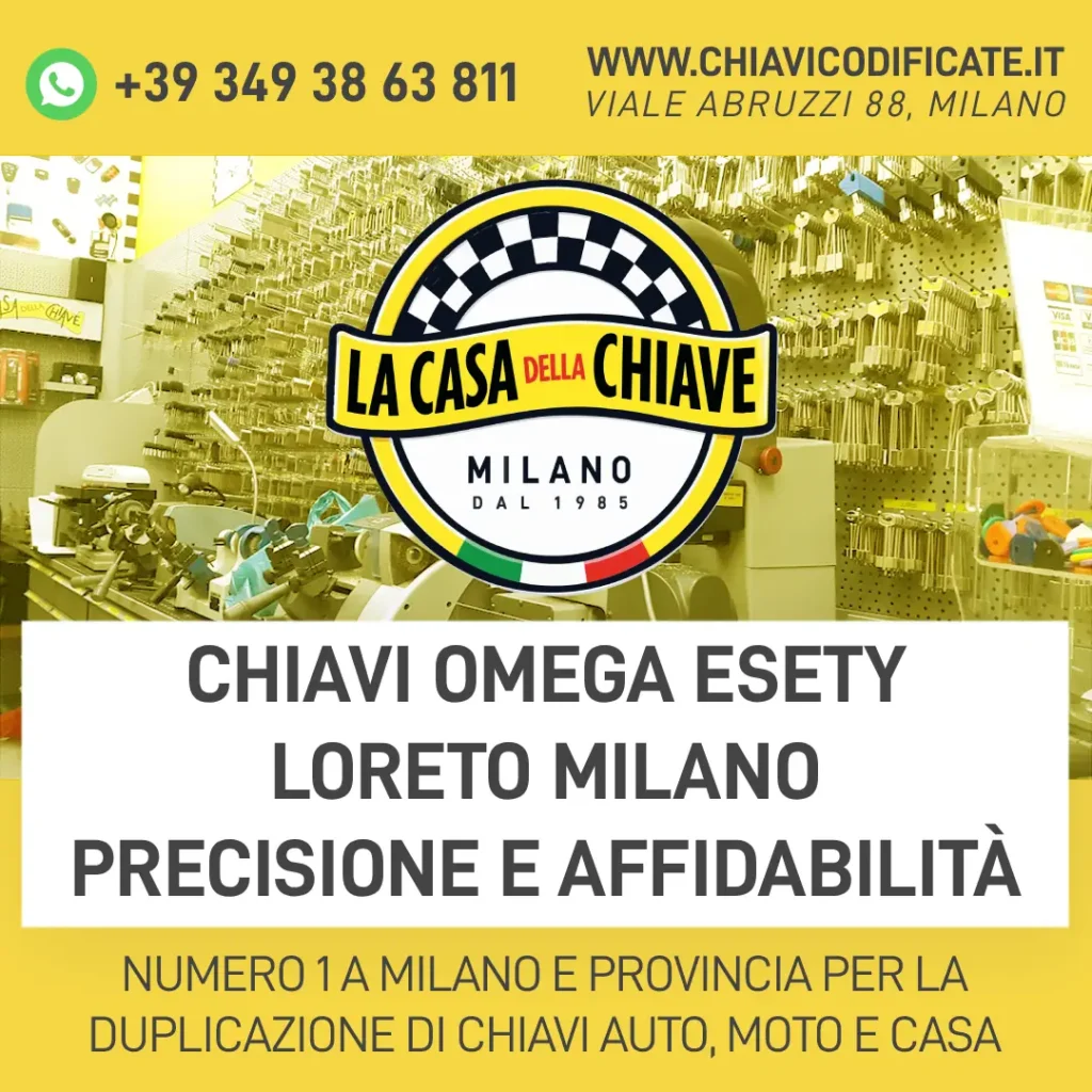 Chiavi Omega ESETY Loreto Milano Precisione e Affidabilità
