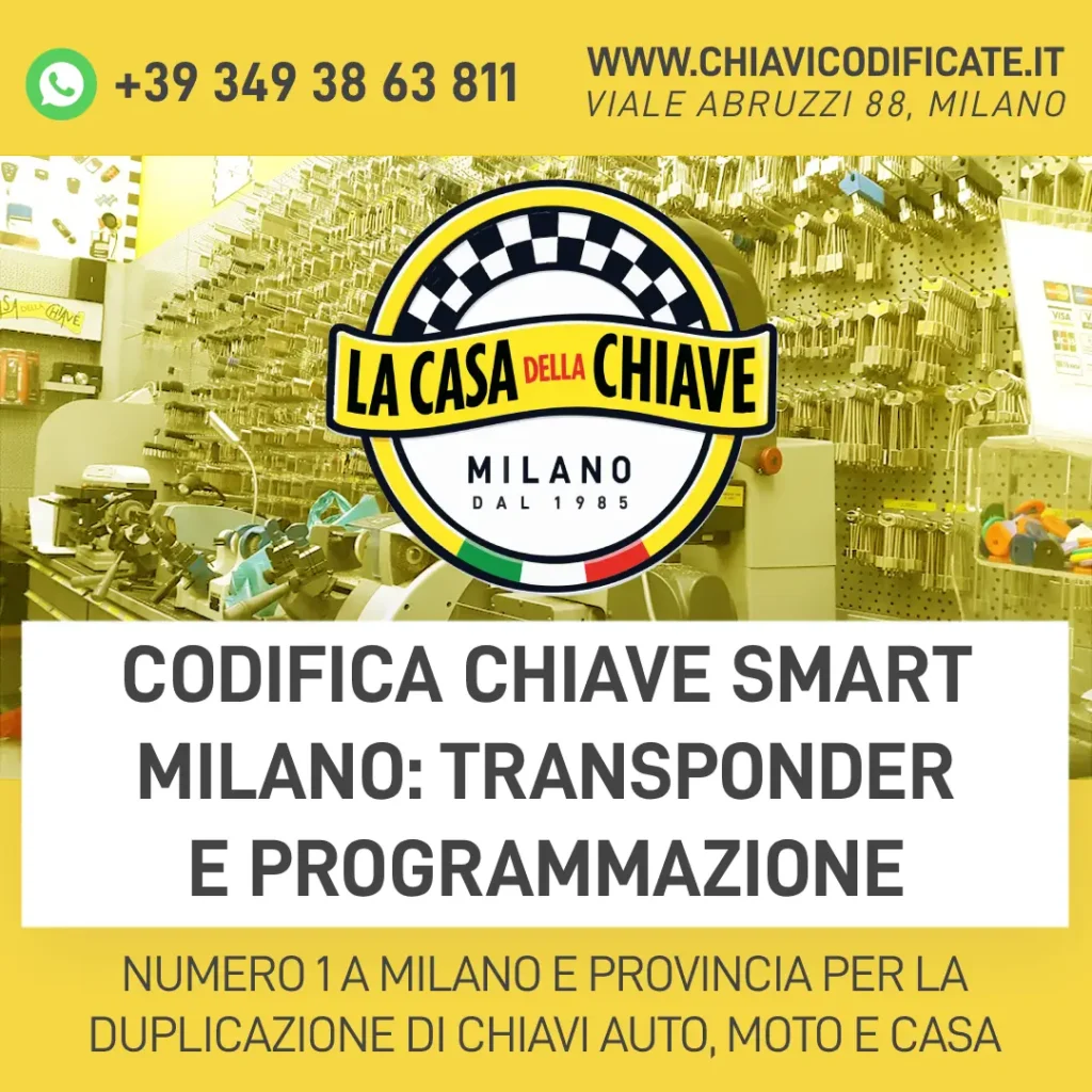 Codifica chiave Smart Milano: transponder e programmazione