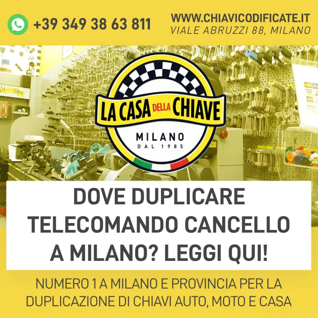 Dove duplicare telecomando cancello a Milano? Leggi qui!