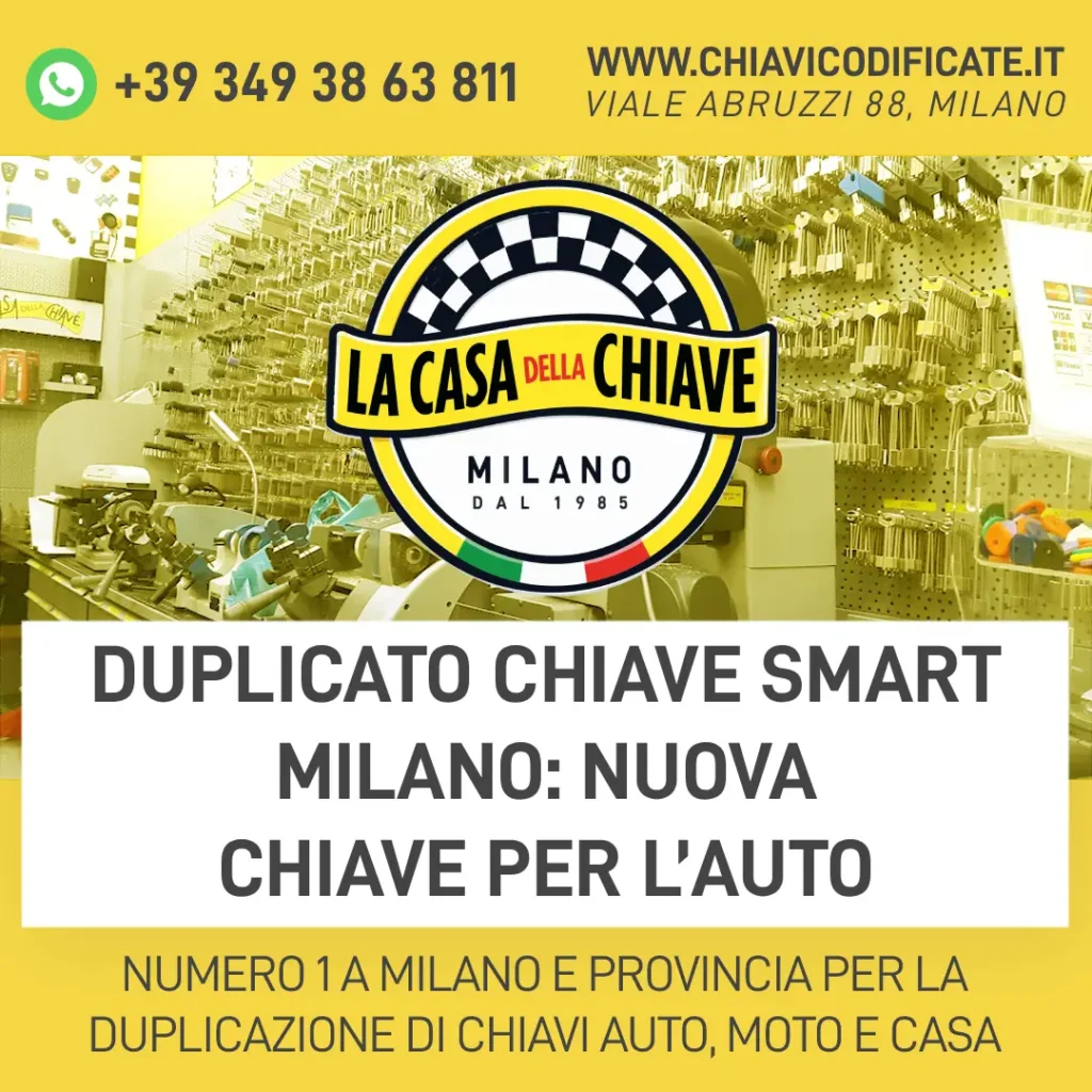 Duplicato chiave Smart Milano: nuova chiave per l’auto