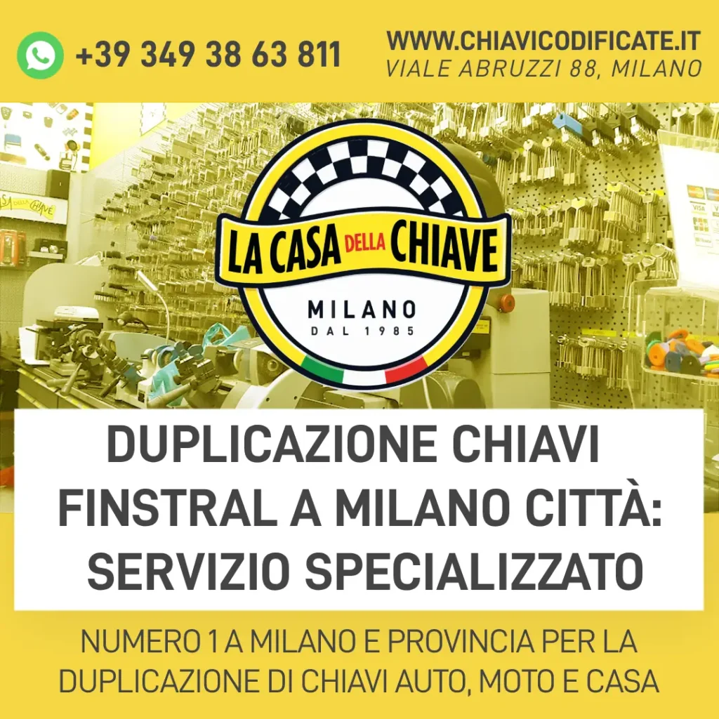 Duplicazione Chiavi Finstral a Milano Città: Servizio Specializzato