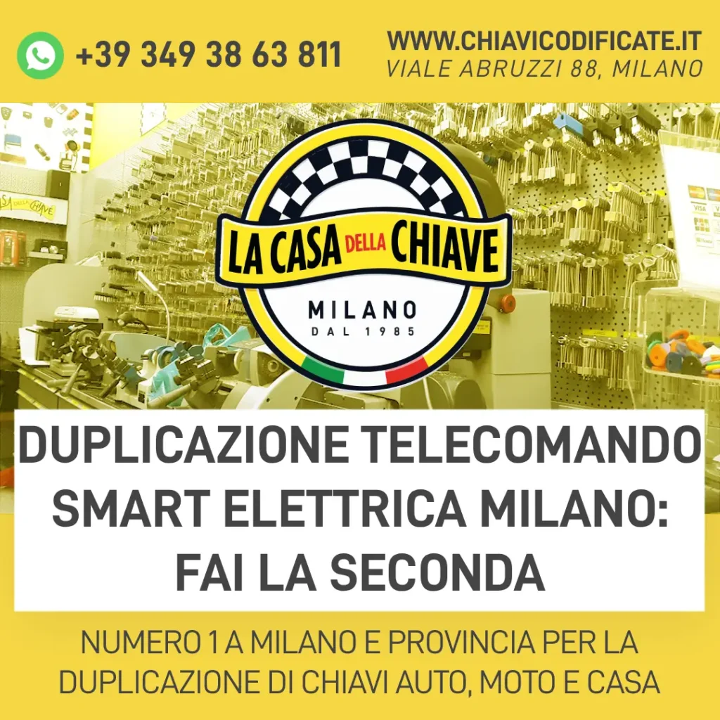 Duplicazione telecomando Smart elettrica Milano: fai la seconda