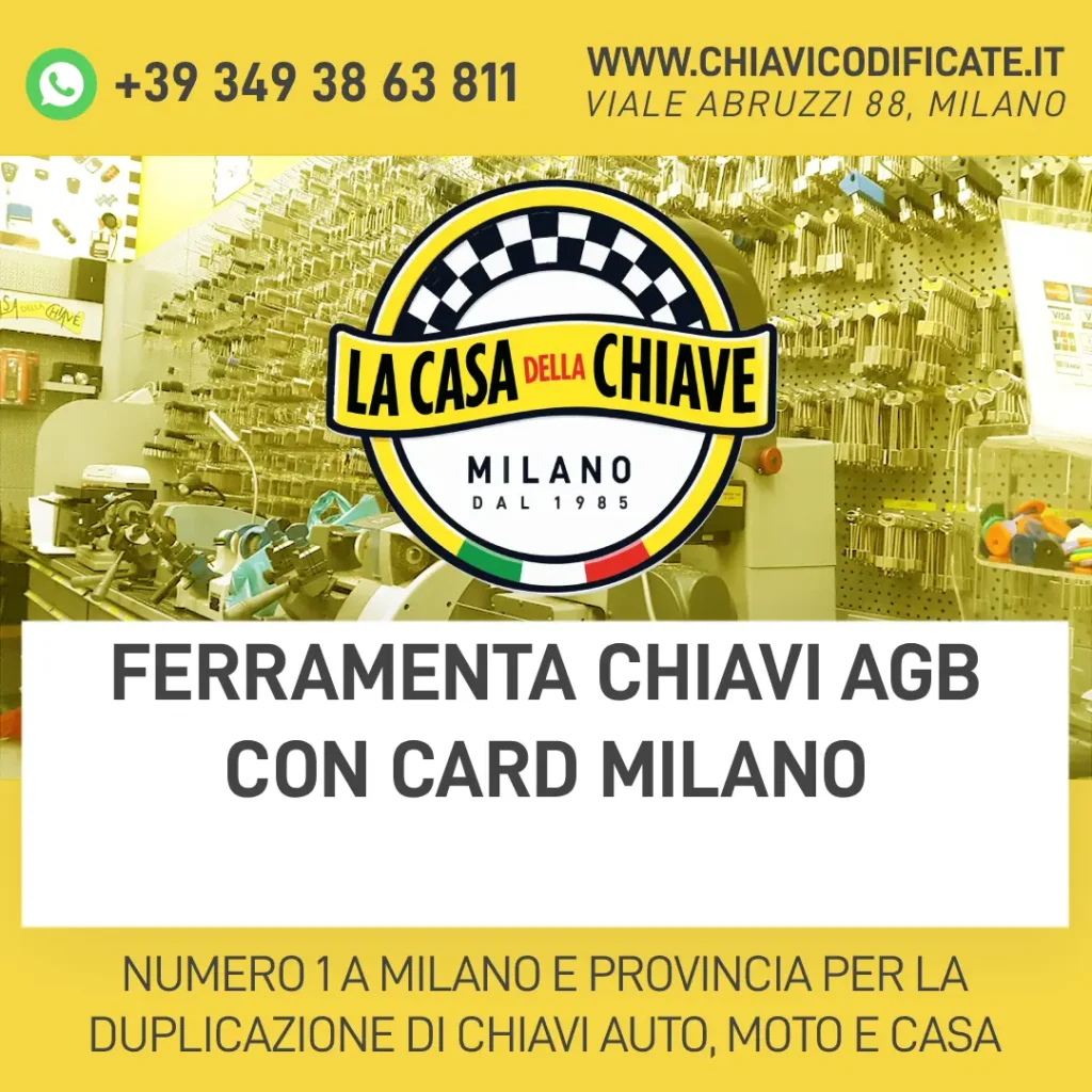 Ferramenta chiavi AGB con card Milano