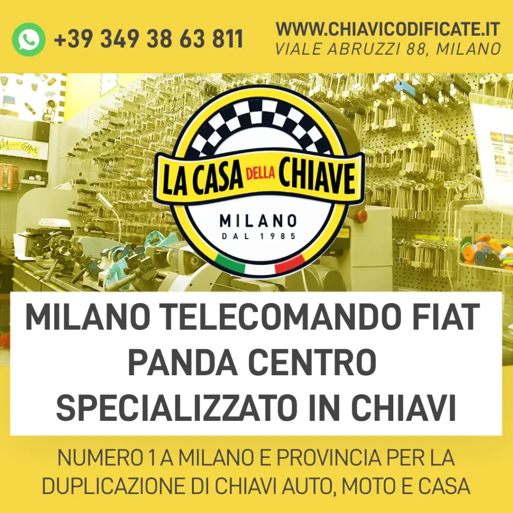 Milano Telecomando Fiat Panda Centro Specializzato in Chiavi