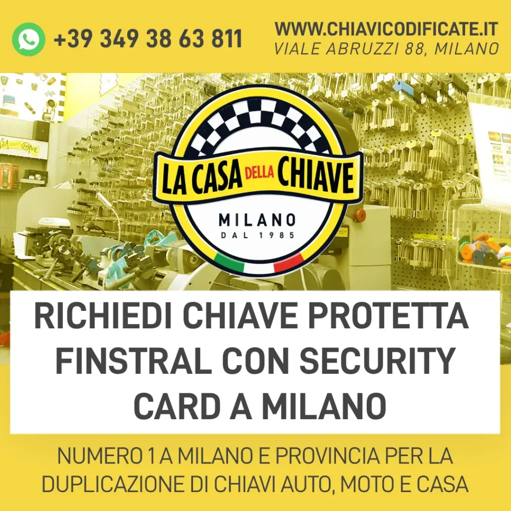 Richiedi Chiave Protetta Finstral con Security Card a Milano