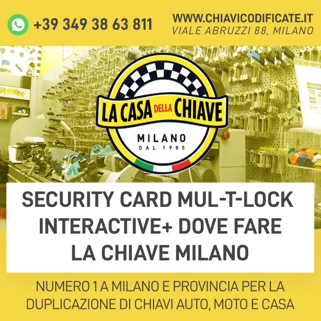 Security Card Mul-T-Lock Interactive+ Dove Fare la Chiave Milano