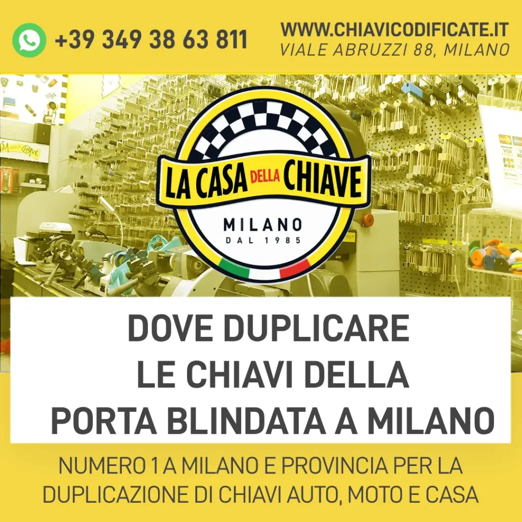 Dove duplicare le chiavi della porta blindata a Milano