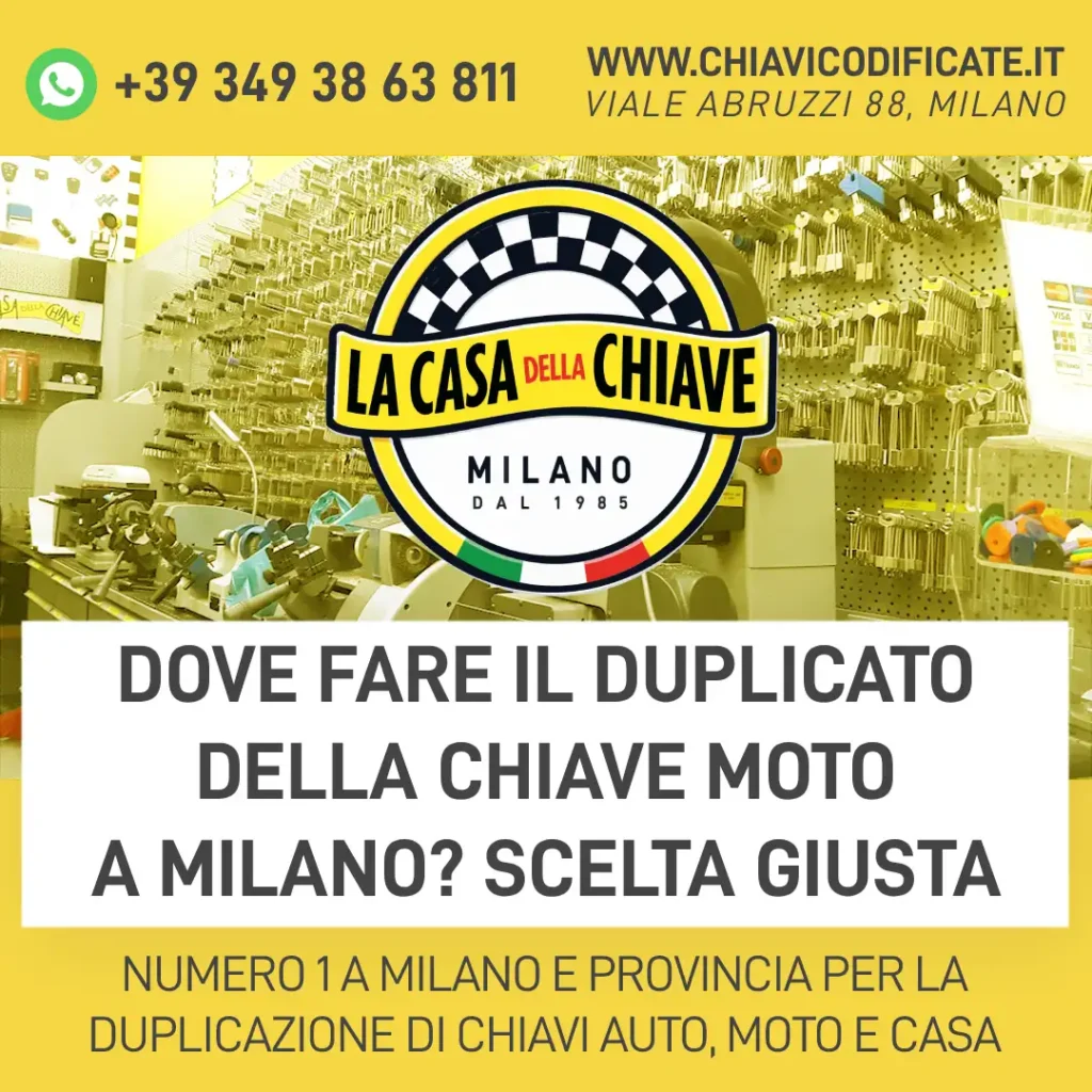 Dove fare il duplicato della chiave moto a Milano? Scelta giusta