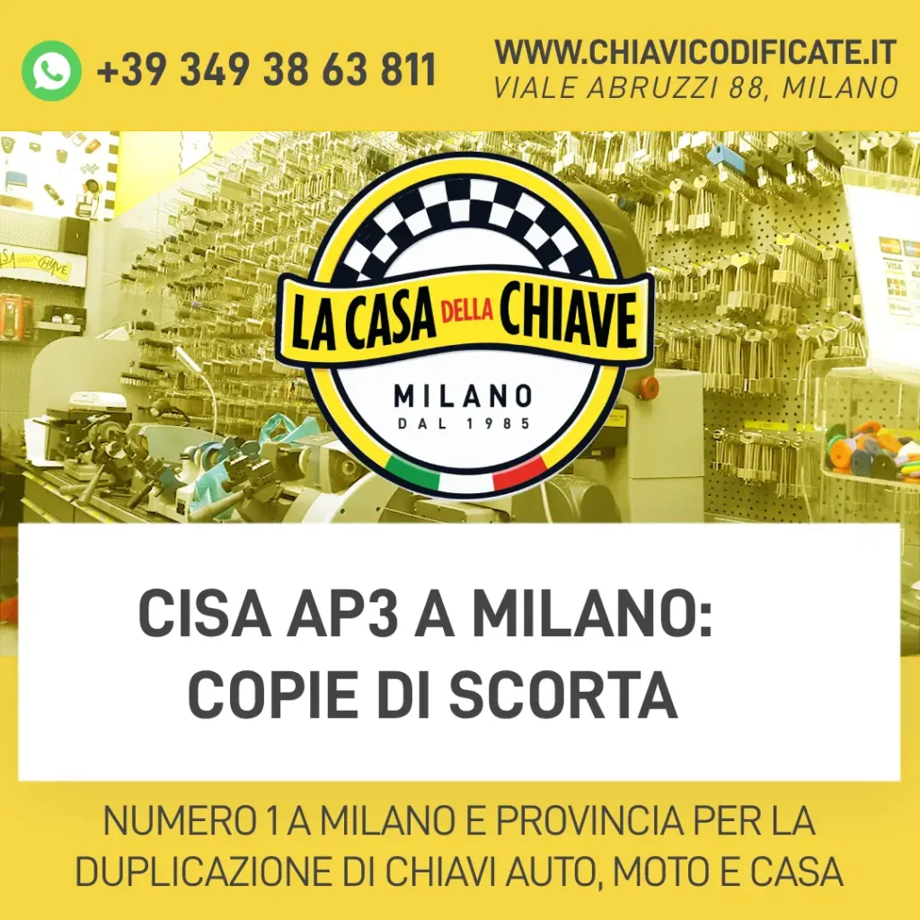 CISA AP3 a Milano: copie di scorta