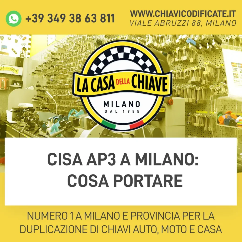 CISA AP3 a Milano: cosa portare