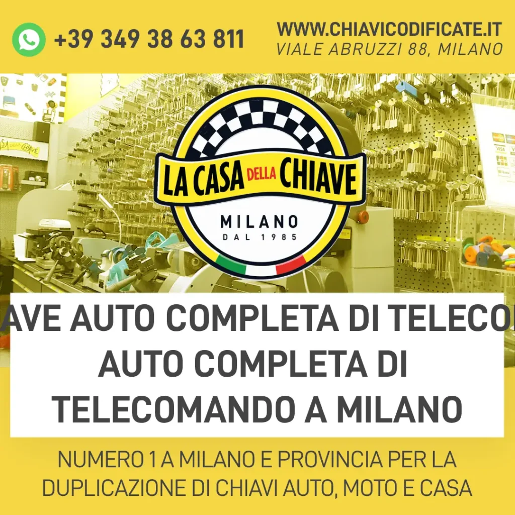 Cerchi una Chiave Auto Completa di Telecomando a Milano