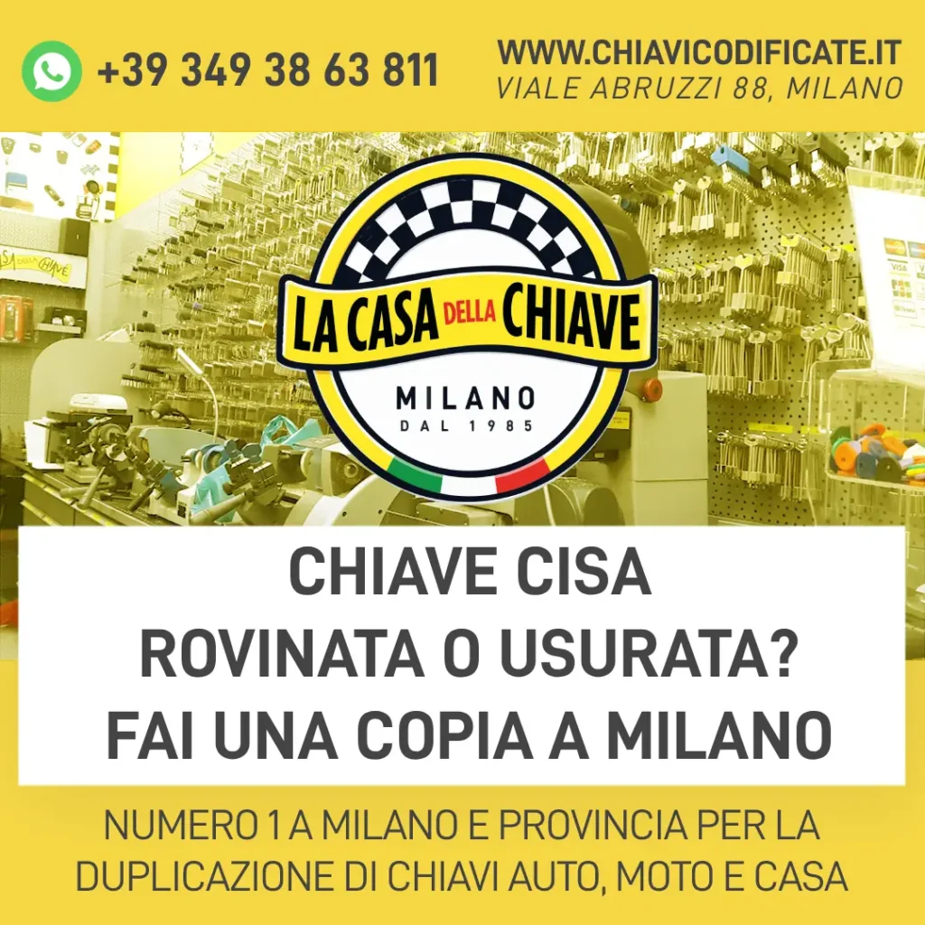 Chiave Cisa rovinata o usurata? Fai una copia a Milano