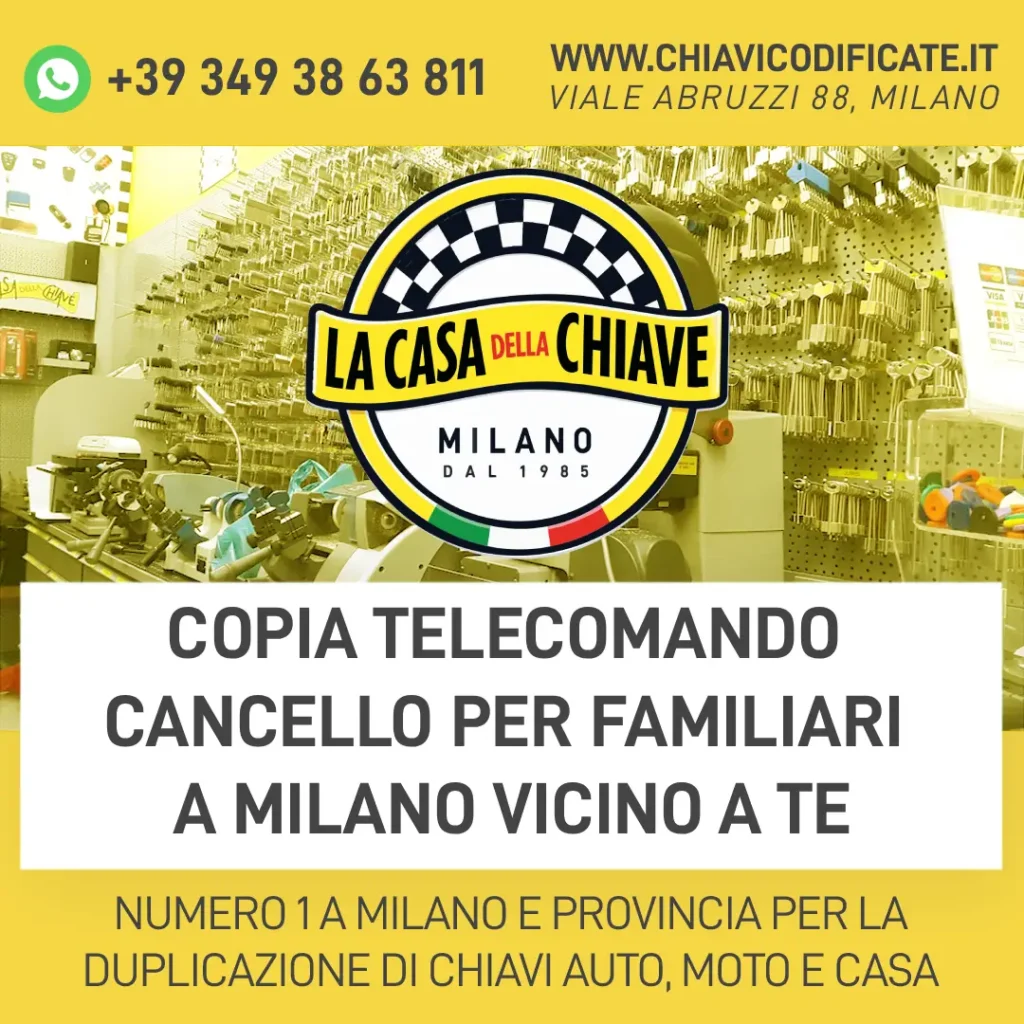 Copia Telecomando Cancello per Familiari a Milano vicino a te